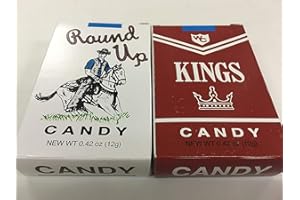 WORLD'S KING SIZE CANDY "CIGARETTES" 2 PACKS CANDY CIGARETTES