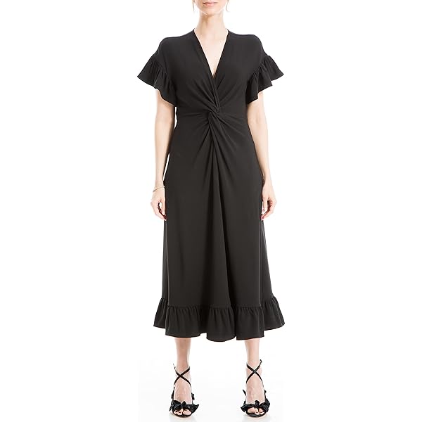 green emerald velvet dress Pact Women's Fit & Flare Scoop Midi Dress Black, X-Small at Amazon Women's  Clothing store main image 1