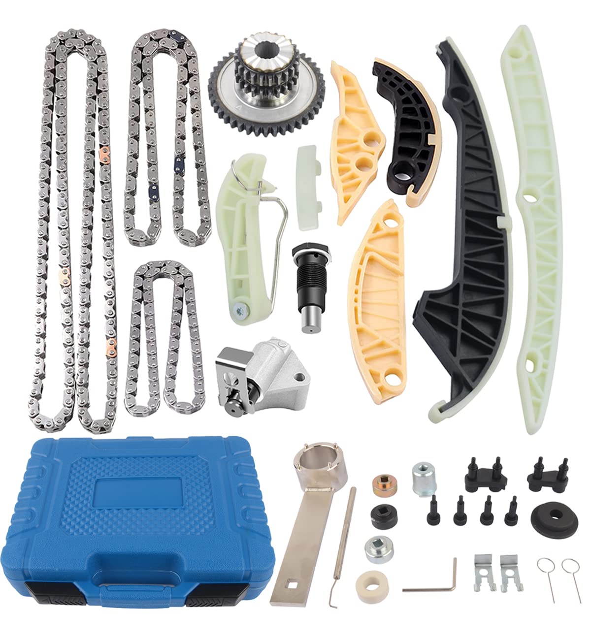 Photo 1 of 06H109467N 06H109469AD 06H109469T Engine Timing Chain Tool Kit Replacement for 2009-2013 VW Jetta Tiguan Golf GTI Audi A4 A6 Q5 TT 2.0L TFSI TSI Koomaha