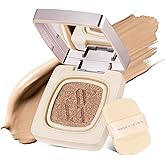 AVVA VISION Cushion Foundation with Refill Pack Full Coverage Concealer Compact Natural Glow Finish Radiant Brightening Makeup Long Lasting Lightweight BB Cushion, 402