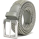 Fabio Valenti Men's Stretch Belt,Woven Braided Web Belt 1 3/8 for Golf Casual Pants Shirts Jeans