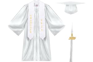 Dlala Preschool and Kindergarten Graduation Cap Gown Stole Package 2025 Tassel Set for Kids, Certificate