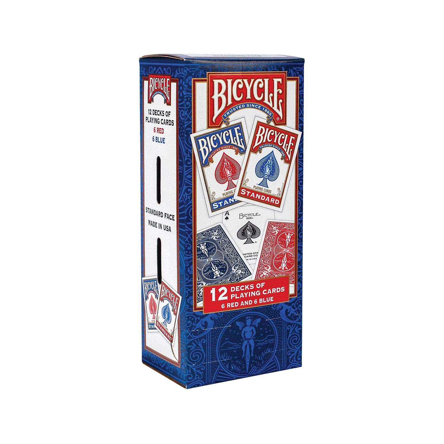 Deck of cards Bicycle 808 par 12 (6 Bleus / 6 Rouges)