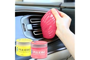 PULIDIKI Car Cleaning Gel for Car Cleaning Putty Car Putty Car Slime Detailing Putty Auto Detail Tools Car Interior Cleaner Car Cleaning Kits Keyboard Cleaner Yellow Pink (2Pack)