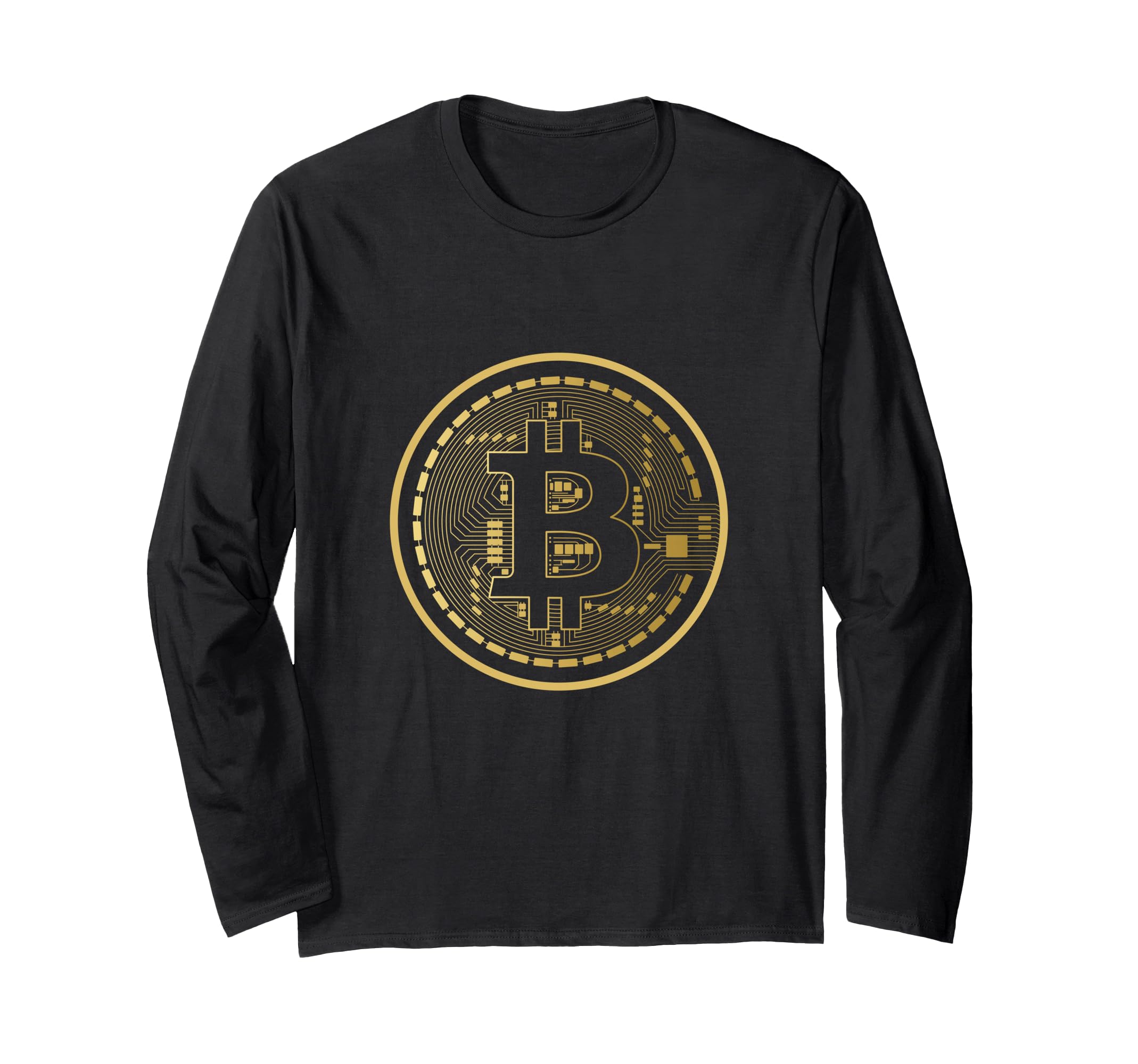 Bitcoin Crypto Currency BTC Coin Blockchain Money Long Sleeve T-Shirt
