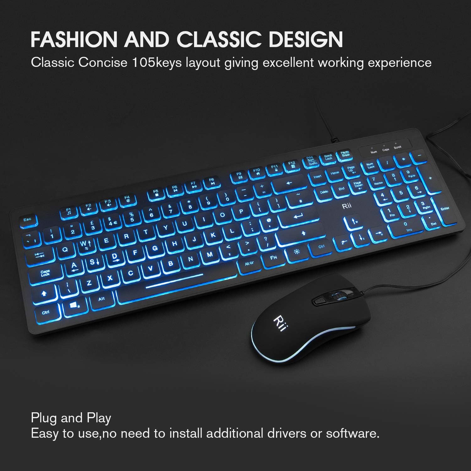 Rii Wired keyboard and mouse - Image 3
