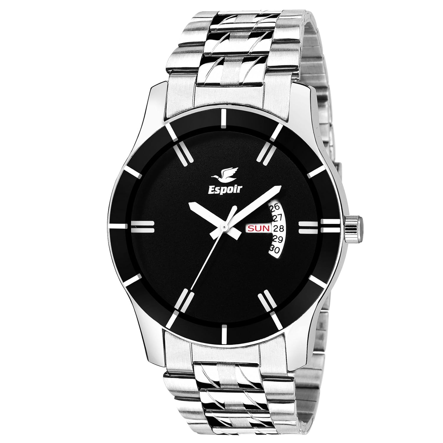 espoir analog black day and date dial boy's and men's watch ddbahubali0507