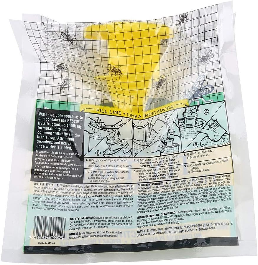 Dingln Water Bag,Rescue Fly Trap Bag Catches Up Flies Just Add Water Hang - Image 5