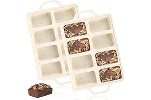 2 Pack Silicone Mini Loaf Pans, Metal Reinforced Frame 8-Cavity Nonstick Loaf Pan, Ideal for Baking Cornbread, Bread, Brownie