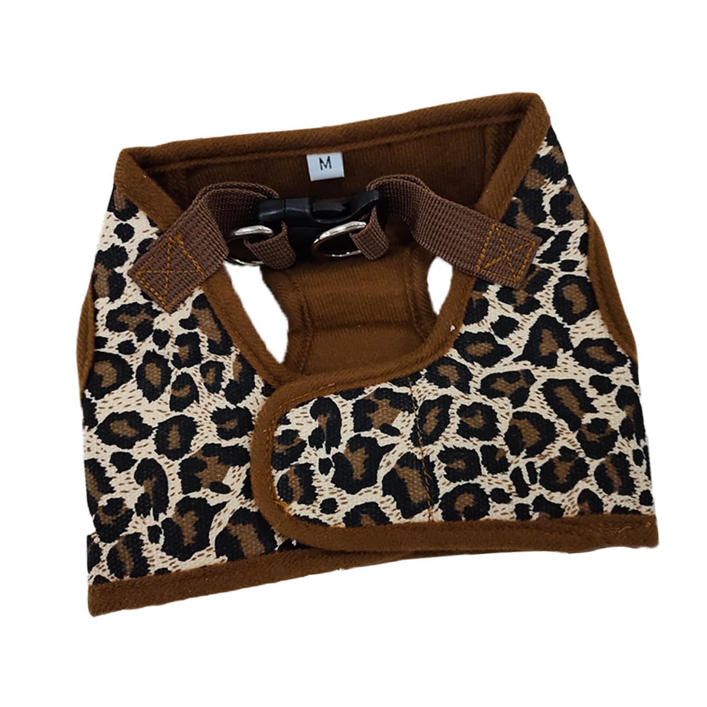 POPETPOP Pet Dog Canvas Chest Harness Vest - Size (Leopard Print)