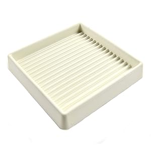 Combo Solutions Caster Cups Rubber 3x3 Inches, White, Set of 4