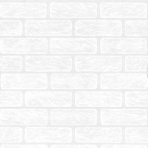 Light Grey/White J30309 Brick Effect Muriva Wallpaper Amazon.co
