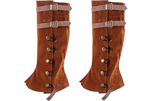 NUMJAW Renaissance Costume Men Pirate Costume Men Women Medieval Costume Accessories,Pirate Boots Covers Viking Renaissance Shoes Covers For Halloween Viking Warrior Knight Armor Leg Gaiters Cosplay