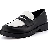 CUSHIONAIRE Women's Reggio Black/White Slip on Loafer +Memory Foam, Wide Widths Available