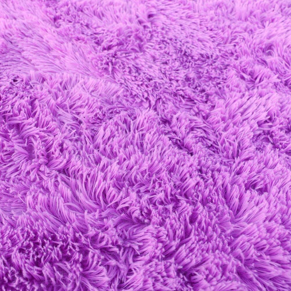 PAGISOFE Soft Fuzzy Purple Area Rugs for Kids Room Girls Bedroom Fluffy Floor Rugs Shag for Dorm Baby Nursery Fur Rugs Cute Plush Rug Decorative Accent Rug Thick Shaggy Carpet 4' x 5',?Purple?