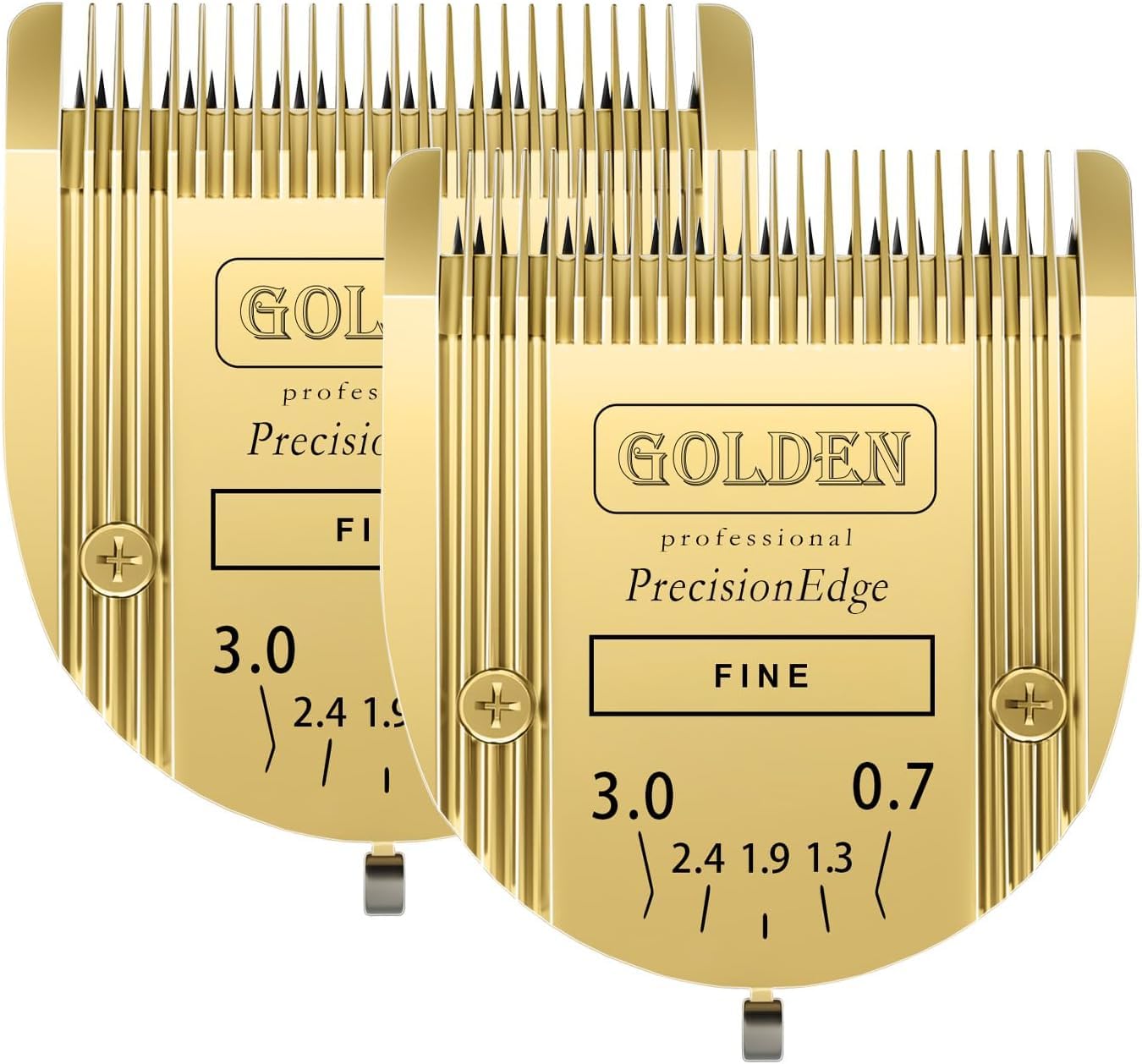 Adjustable Dog Grooming Clipper 5-in-1 Blade Compatible with WAHL Professional Animal Clipper Arco, Bravura, Chromado, Creativa, Figura, and Motion Pet, Dog, and Horse (gold/2pc)