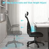 nasapaluro Office Desk Chair Ergonomic High Back with Adjustable Headrest view 4