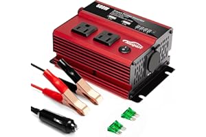 TWING 500W Power Inverter, Car/Light Truck 12V DC to 110V AC Converter Dual 2.4A USB Ports Car Charger Inverter with Cigarette Lighter Ports for Smartphones Laptops Tablets