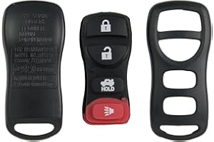 Keyless2Go New Replacement Shell Case and 4 Button Pad for Remote Key Fob with FCC KBRASTU15 - SHELL ONLY