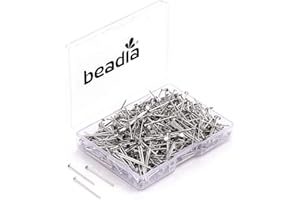 BEADIA Head Pins Platinum for DIY Jewelry Making 20mm 500pcs
