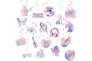 TRYSE fmsao Birthday Party Decorations Singer Theme Party Supplies Hanging Swirls for Girls Birthday Decorations