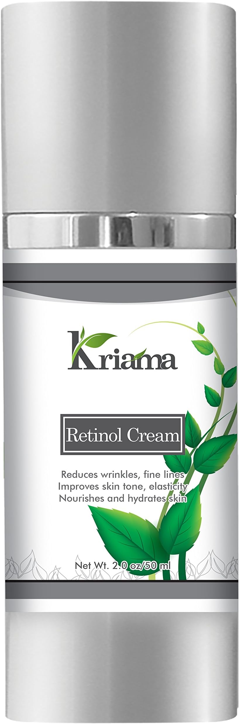Kriama 2.5% Retinol Cream for Face & Eyes with Hyaluronic Acid, Collagen, Vitamin E - Medical-Strength Anti-Aging Cream - Reverses Wrinkles, Crow's Feet, Under-Eye Bags with Regular Use - 2OZ
