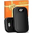 Hotdot Hand Warmers Rechargeable with Gift Box, LED Display Battery and Temperature, Quick Heating Portable Electric Hand Warmer, Gifts for Men, Women, Christmas, Hunting, Camping