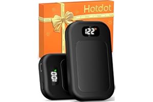 HOTDOT Hand Warmers Rechargeable 2 Pack, 6400mAh Electric Hand Warmers, AI Smart Chips 20Hrs Long Safe Heat, Portable Pocket Heater, Outdoor Camping Hunting Golf Accessories