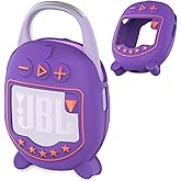 JCHPINE Silicone Cover Case for JBL Clip 5 Ultra Portable Bluetooth Speaker, Protective Skin Accessories for JBL Clip 5 Pro Sound Bluetooth Speaker Stand Up (Only Case) (Purple)