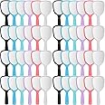 Vinsot 50 Pcs Handheld Mirror Bulk Small Hand Mirrors with Handle Plastic Portable Daily Makeup Tools for Home Travel Camping