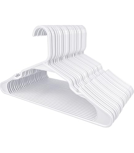 Whitmor Flocked Spacemaker Hangers - Set Of 5 Beige Dress/Shirt Hangers, Slim & Non-Slip