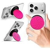 ORNARTO Vortuxe for MagSafe Phone Grip with Kickstand, Soft Liquid Silicone Finger Loop Grip, Phone Ring Holder for Back of Phone, Premium Build & Comfy Touch, Hot Pink