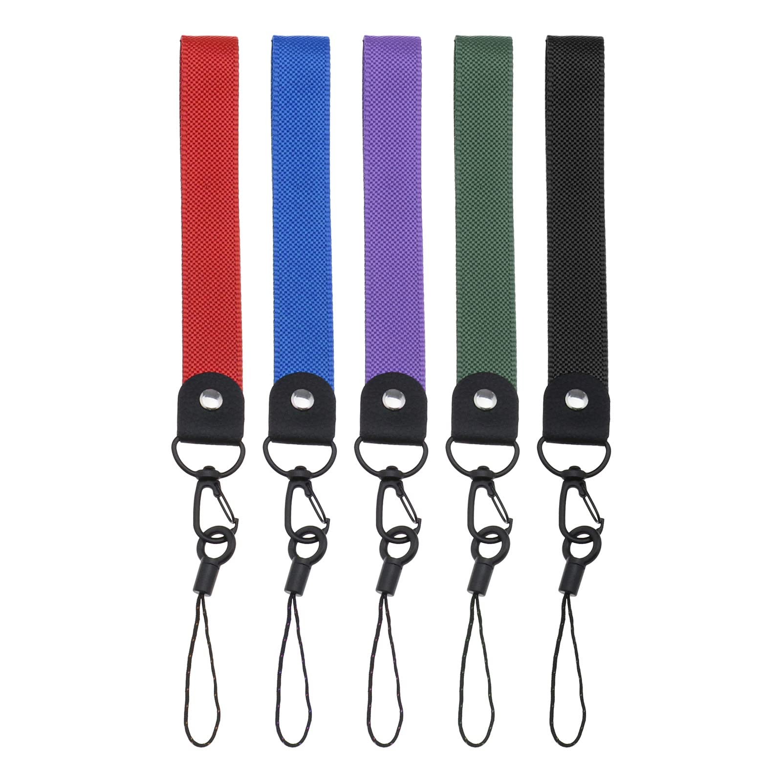 Be In Your Mind 5PCS Hand Wrist Lanyard with Metal Clasp Tear-Resistant Wristlet Strap for Mobile Phone Keys USB Memory Stick Charms Work Card 5 Colours