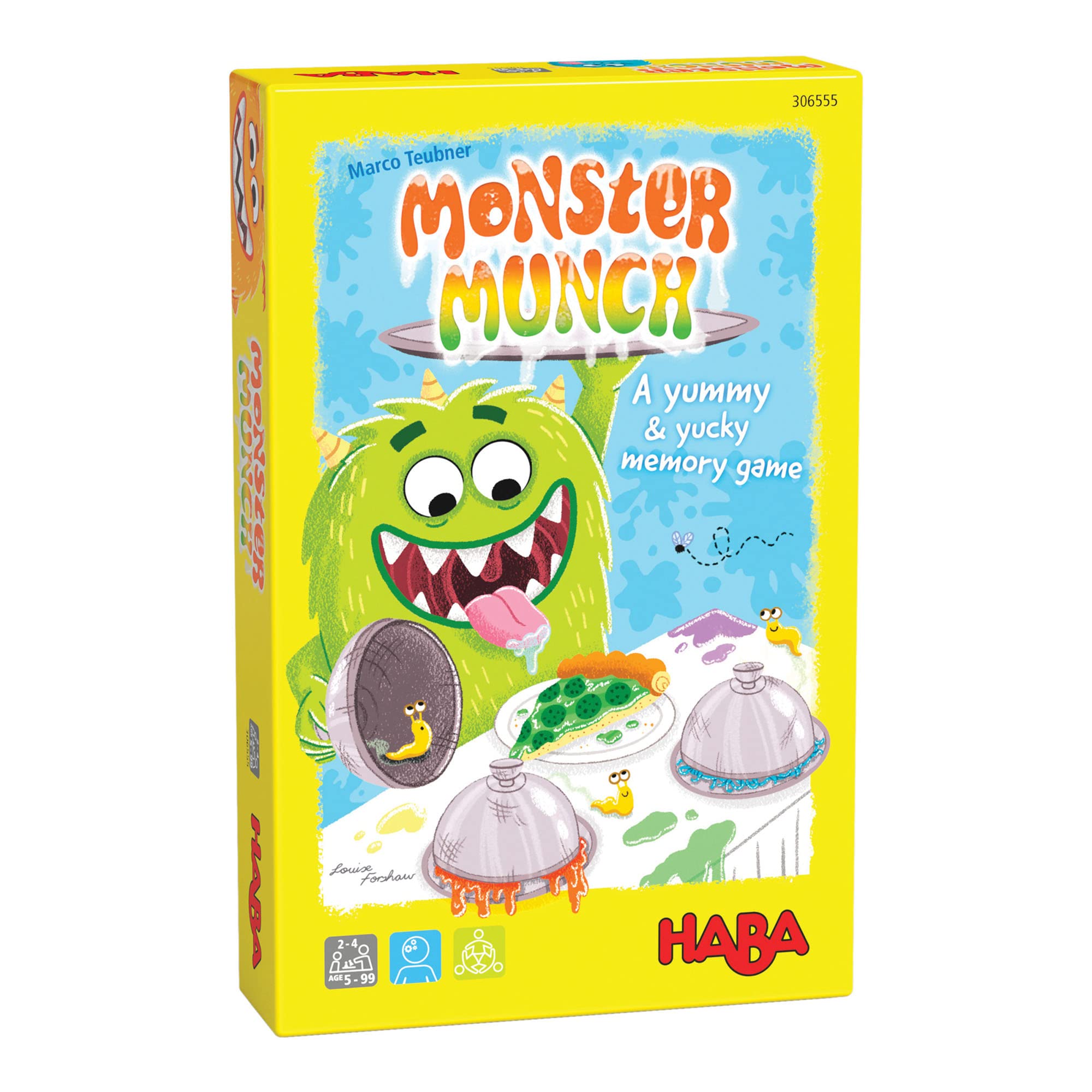 HABA 306555 Monster Munch - A Yummy & Yucky Memory Game for 2-4 Players Ages 5 years and Up- English Version (Made In Germany).