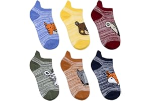Robeez Children/Youth No Show Cotton Rich Socks for Everyday Wear, 6-Pack, Girls, Boys, Unisex, 1-6 Years