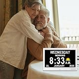 TROCOTN Dementia Clock Digital Clock with Date Day Large Display 7/10 Inch view 7