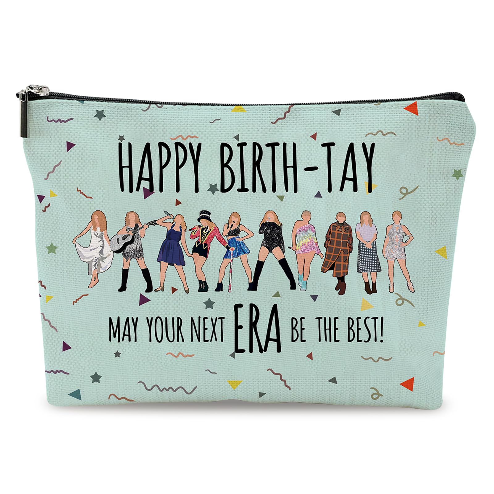 Photo 1 of Music Lover Merch Makeup Bag,Cosmetic Bag for Fans,Birthday Gifts for Women,Graduation Gifts,Travel Makeup Bag (Cyan Blue)