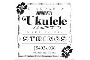 D'Addario J5403 Aluminum Wound Tenor Ukulele Single String, Third String, .036