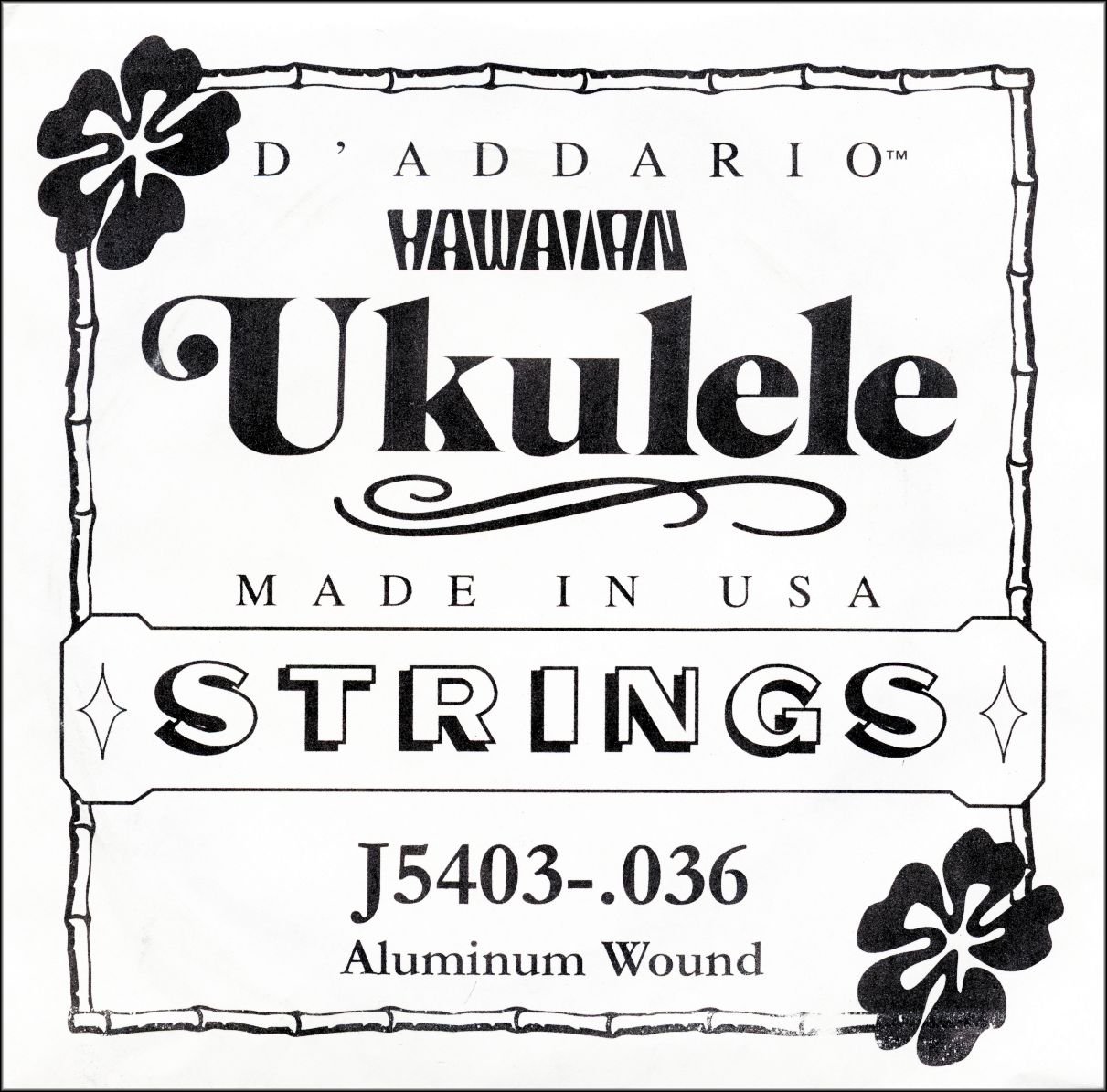 D'Addario J5403 Aluminum Wound Tenor Ukulele Single String, Third String, .036