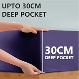 My Home Store Fitted Sheet 100% Egyptian Cotton 300TC Navy Double view 3