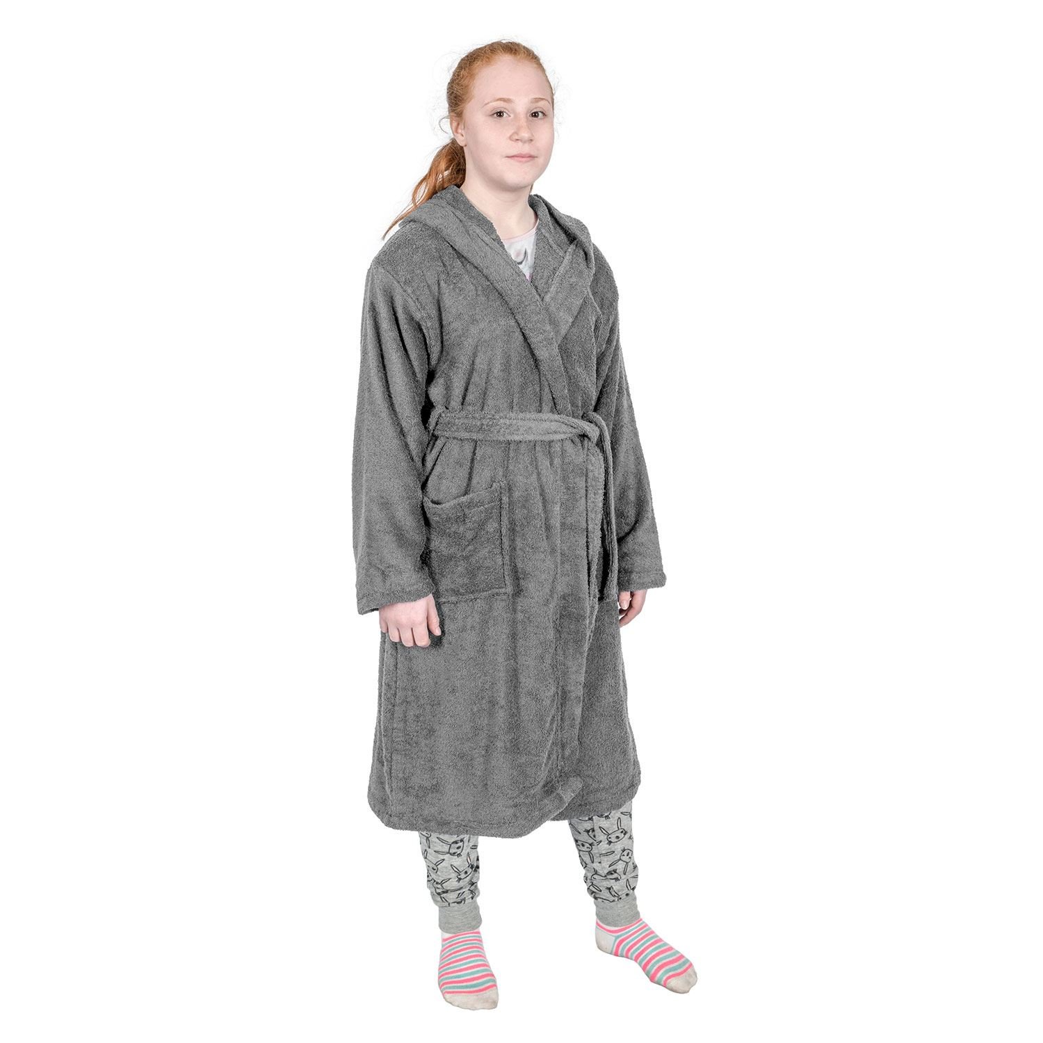 egyptian cotton hooded bathrobe