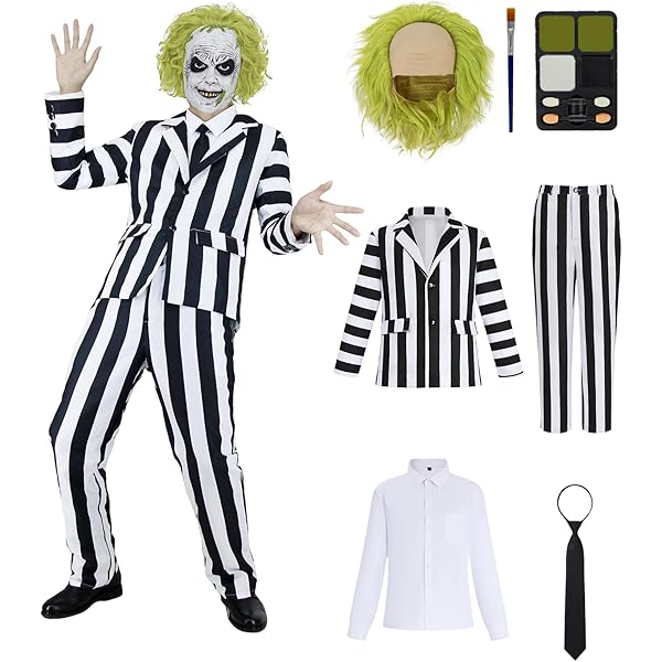 Rubies Beetlejuice: Disfraz De Beetlejuice Para Adultos, Estándar Masculino