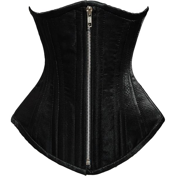 Amazon.com: Top Drawer Black Faux Leather Double Steel Boned  display picture 2