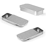 Metal Slide Top Tin Containers (small) for Crafts Geocache Storage Survival Kit By MagnaKoys (pack of 3)