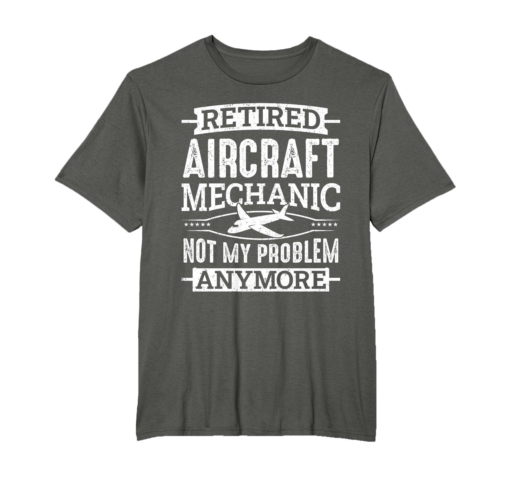 Retired Aircraft Mechanic Airplane Men Mechanics Aviation T-Shirt