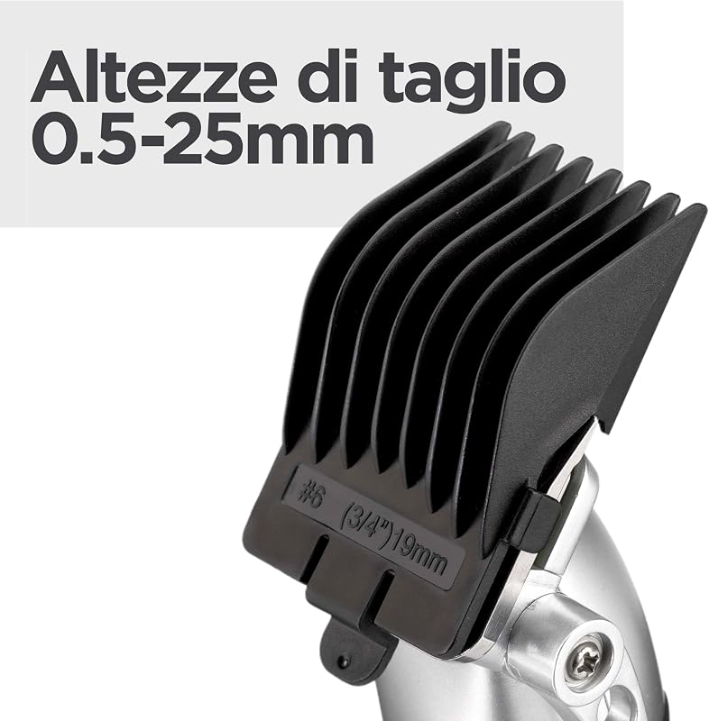 E812E Tagliacapelli Lithium Power, Cordless senza filo, ricarica rapida, batteria al litio, lame in acciaio inox giapponese