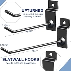 Moxweyeni 100 Pack Slatwall Hooks Panel Display