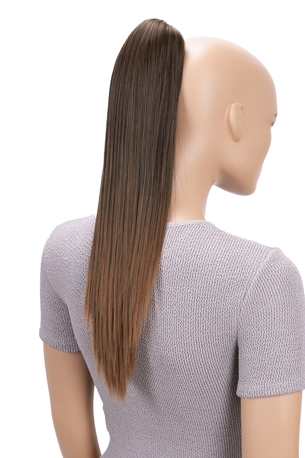 CAISHA 20" Hairpiece Ponytail Clip On Extensions With Butterfly Claw Straight Brown Mix H59 — image 1