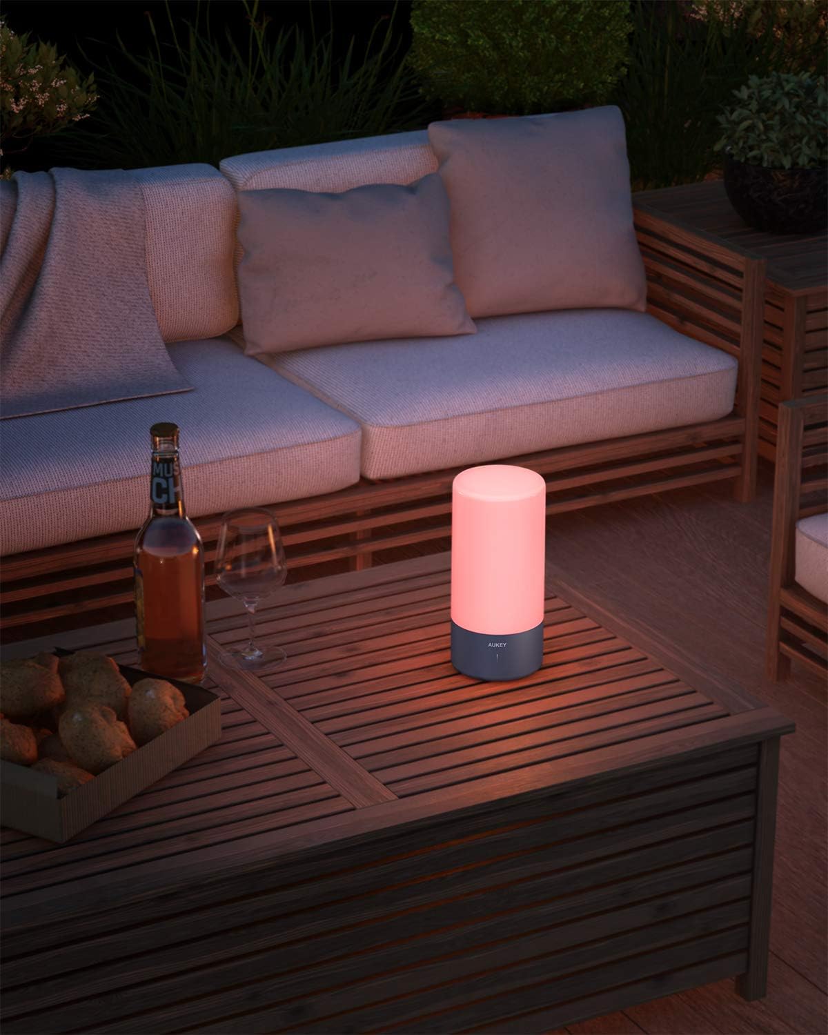 AUKEY Table Lamp Touch Sensor Bedside Lamp Color Changing RGB & Dimmable Warm White Light Night Light for or Bedrooms, Living Rooms and Office【2020 Updated Version】 - - 