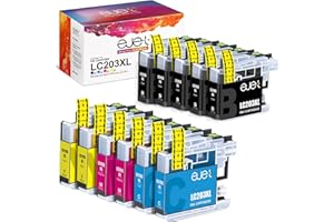 LC201 LC203 ejet Compatible Ink Cartridge Replacement for Brother LC203 Ink Cartridges for MFC-J480DW MFC-J880DW MFC-J4420DW 